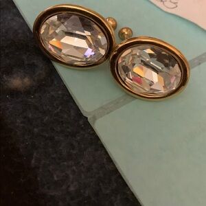 Elegant Gold and Crystal Earrings